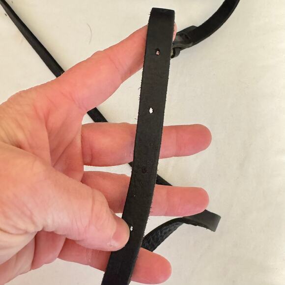 Madewell Black Leather Twin Zip Pouch Snap Bottom Crossbody Bag w/Mirror Preppy - Picture 4 of 16